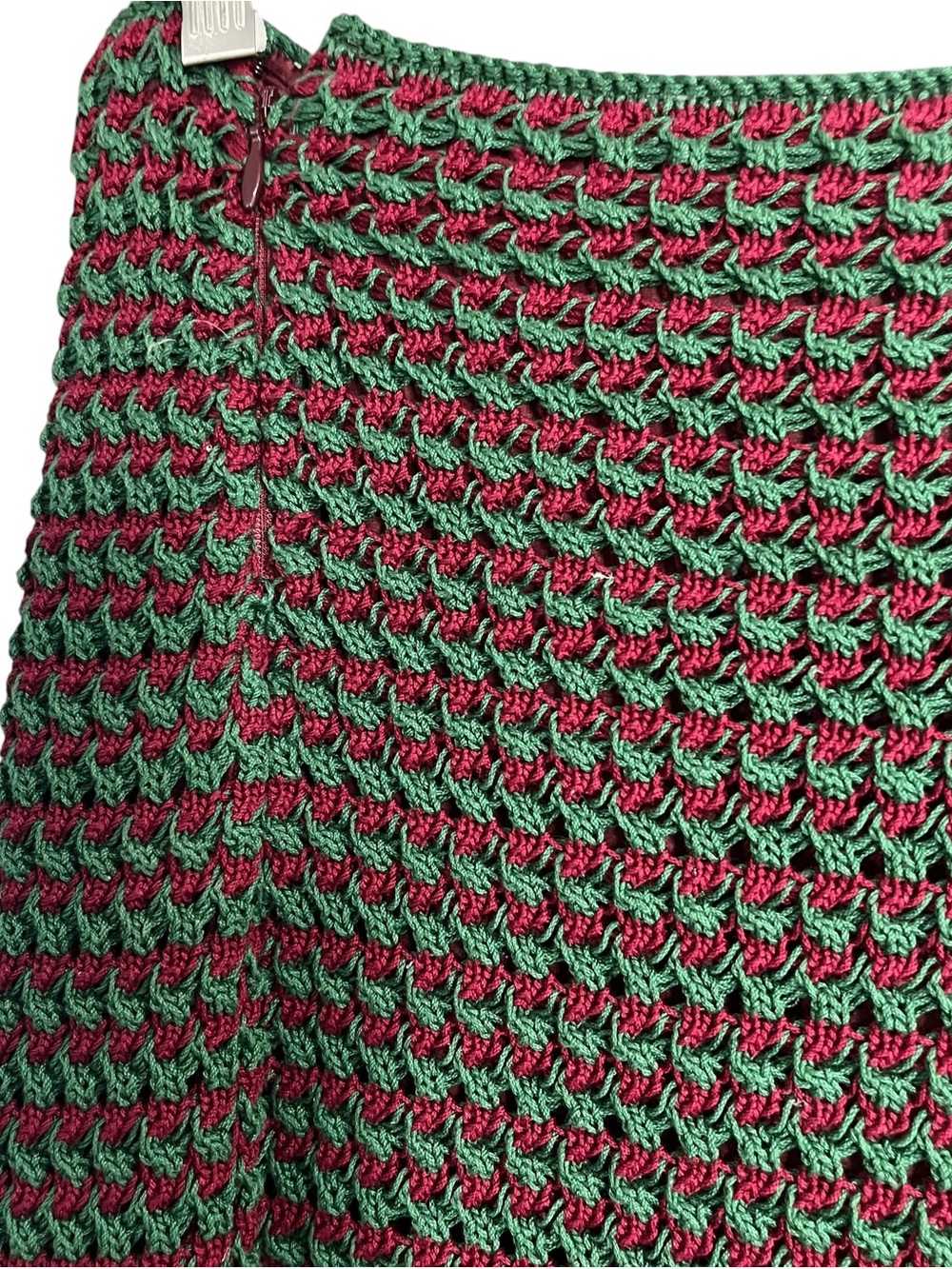Prada SS2005 Runway Crochet Mirror Knit Skirt IT40 Archive Miuccia Prada - Picture 12 of 14